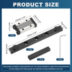 uxcell 1Pcs MGN9 100mm Linear Sliding Rail Guide with MGN9H Sliding Block