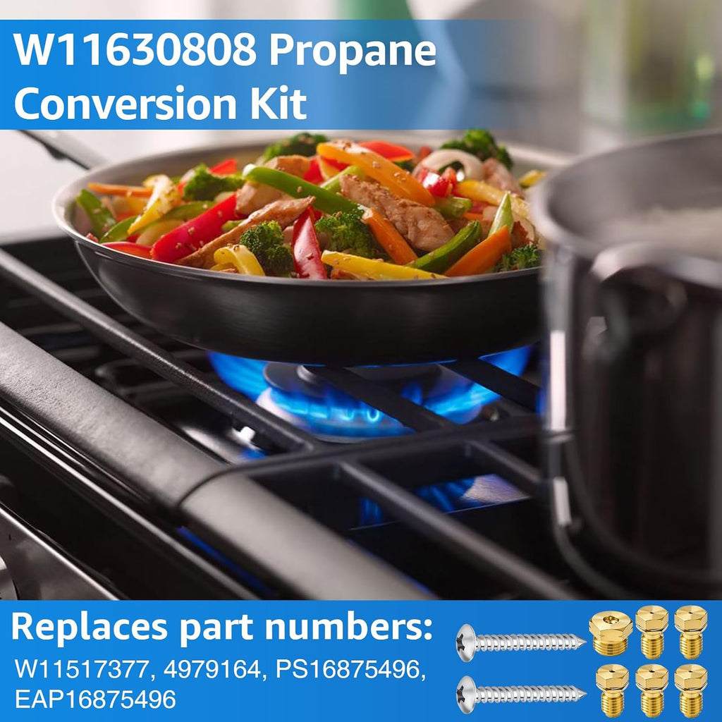 8PCS W11630808 Range Conversion Kit W11517377 for Whirlpool Gas/Oven Range