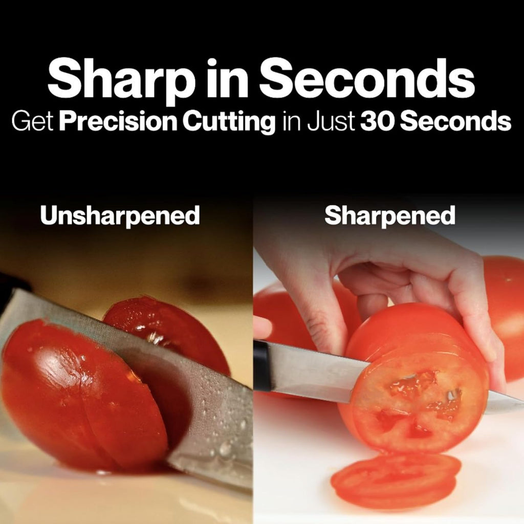 Knife Sharpener 'Smart Sharp' - Professional 3 Stage Manual Sharpener for Sharpening Kitchen Knives - Ceramic Stone