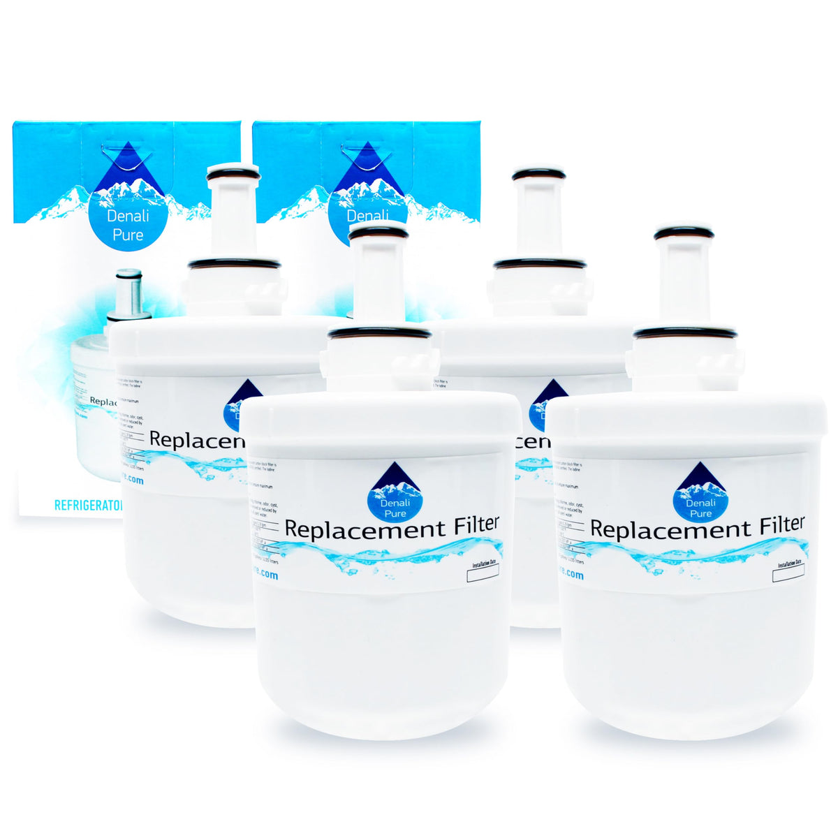 4-Pack Replacement for Samsung RH269LBSH Refrigerator Water Filter