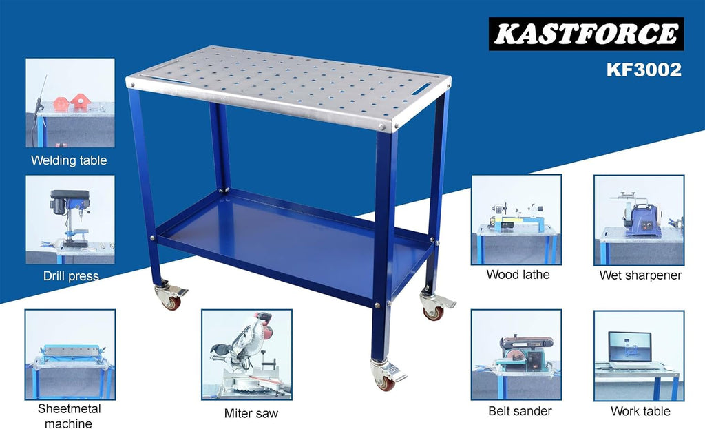 KF3002 Rust-Free Welding Table 36"×18" | 1200 lbs Loading Capacity, 5/8" Holes, 10Ga Top Thickness, Withstands Heat
