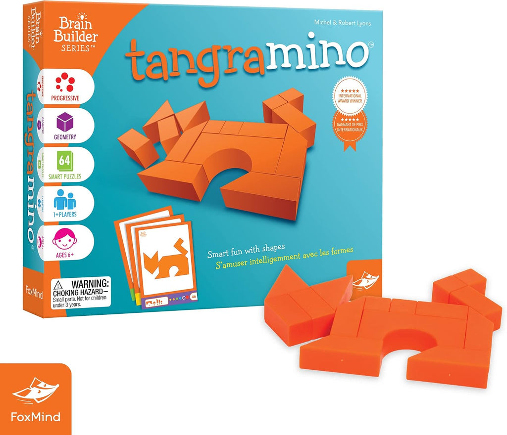 Games: Tangramino Spatial Logic and Visualization Game, Smart Fun with Shapes, 64 Smart Puzzles to Work Through, 6