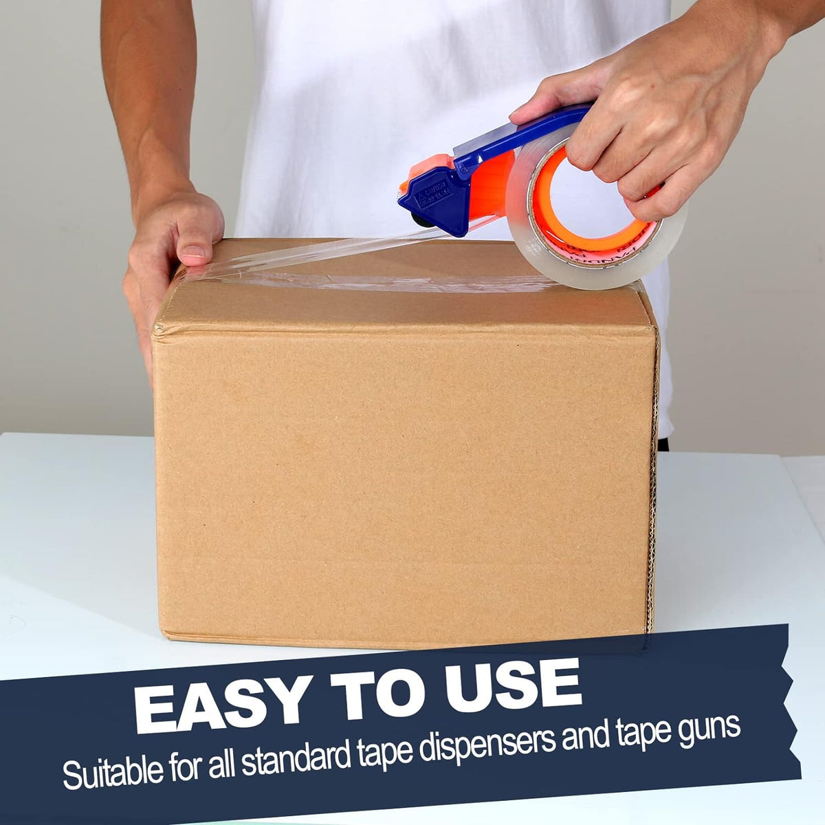 18 Pack Heavy Duty Packing Tape, 1.88" x 65yd Per Roll, Total 1170yd