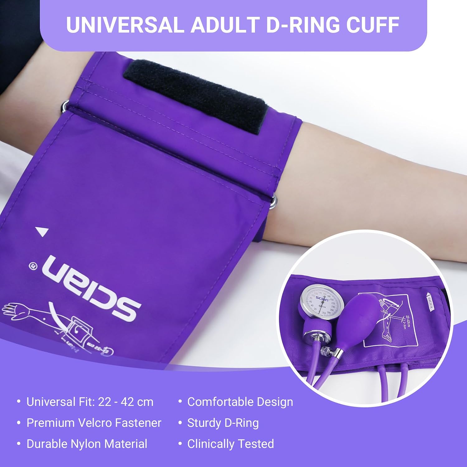 Professional Aneroid Sphygmomanometer and Sprague Rappaport Stethoscope, Manual Blood Pressure Kit with Cuff and