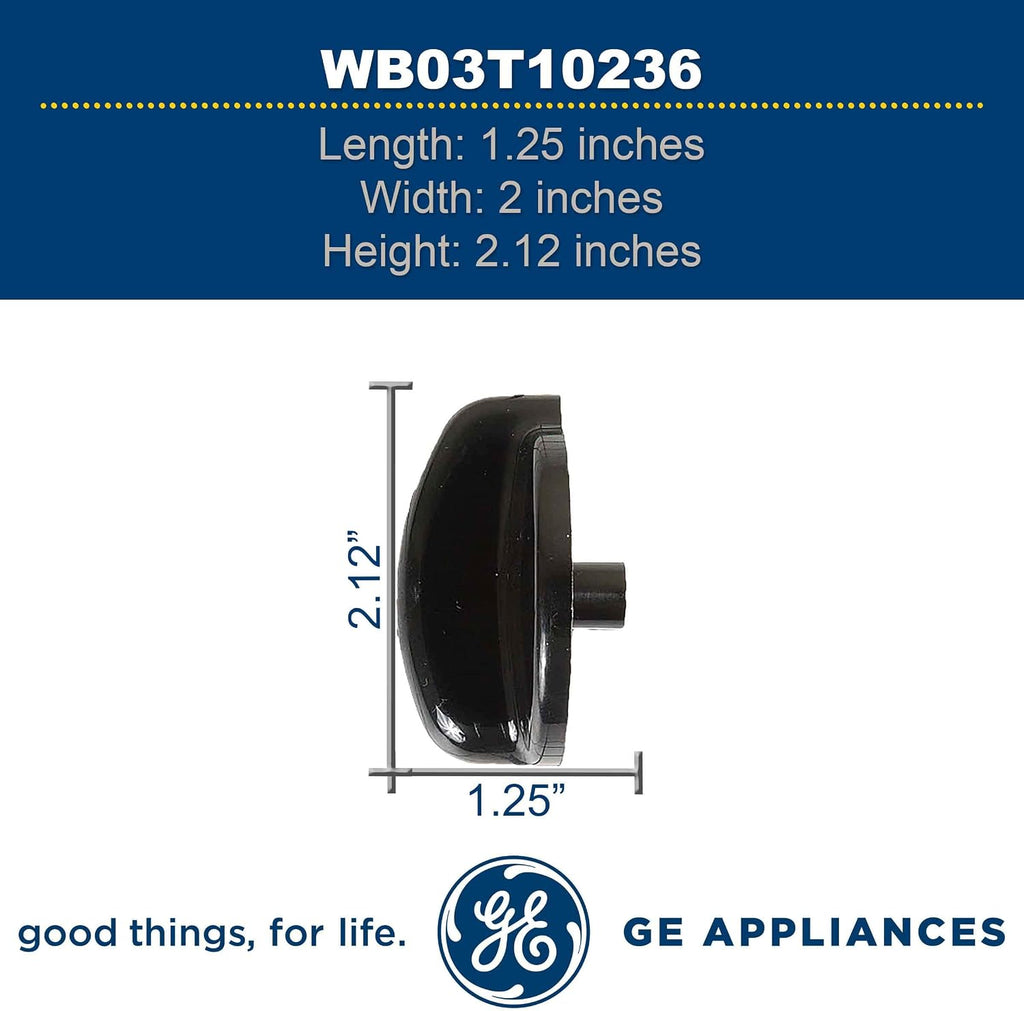 GE WB03T10236 Genuine OEM Control Knob (Black) for GE Range/Stove/Ovens