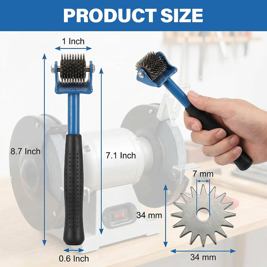 Grinding Wheel Dressing Tool with 25 Star Blades for Bench Grinder