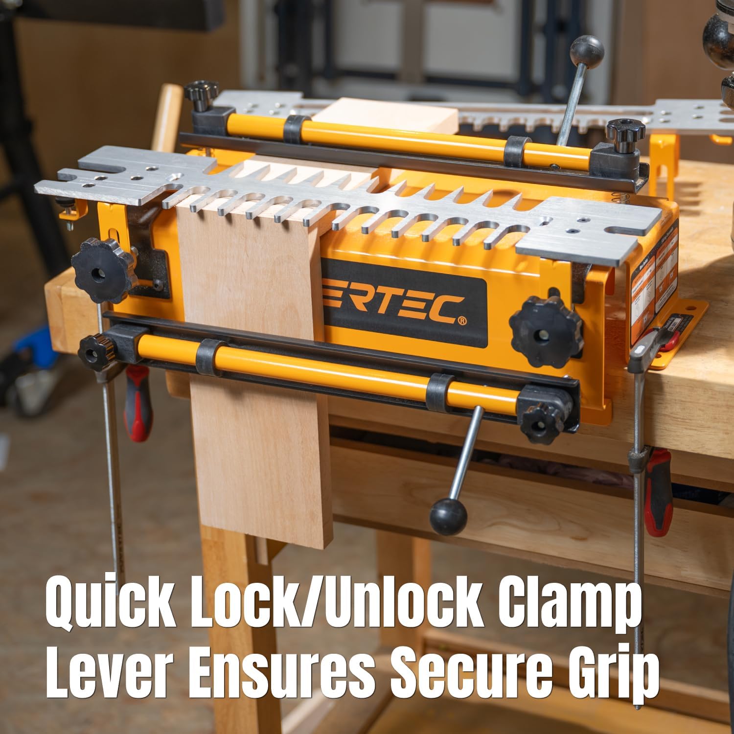 12 Inch Dovetail Jig with Templates, Router Bits, and Guide Bushing - For Cutting Half-Blind & Through Dovetails, Box