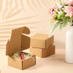 100 Pcs 4x4x2'' Shipping Boxes Corrugated