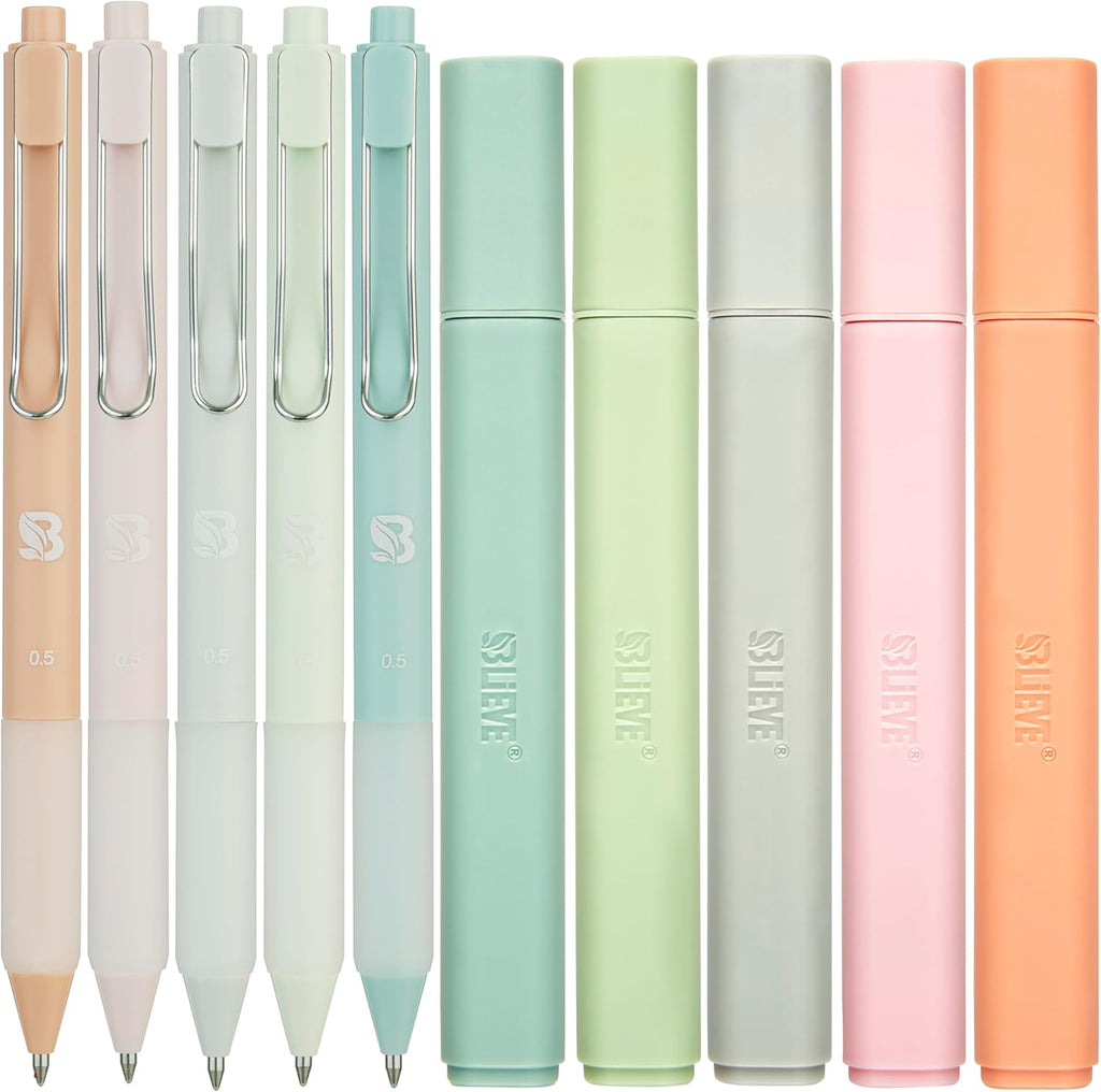 Bible Highlighters And Pens No Bleed, Chisel Tip & Rollerball Pens, Multicolor Ink, Comfort Grip & Fast Dry, Cute