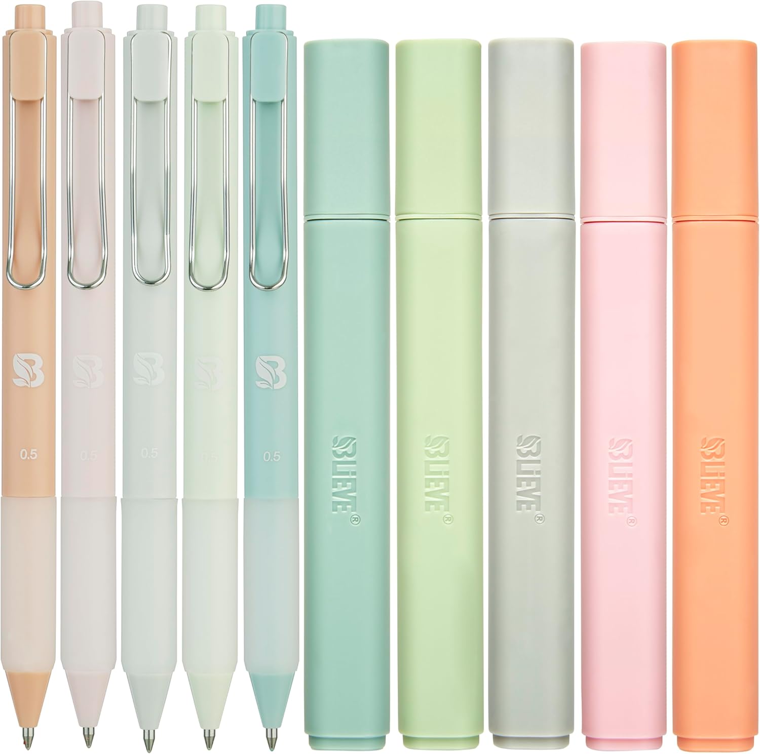 Bible Highlighters And Pens No Bleed, Chisel Tip & Rollerball Pens, Multicolor Ink, Comfort Grip & Fast Dry, Cute