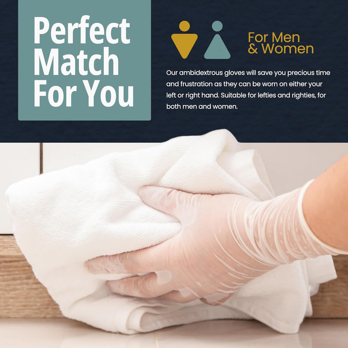 Vinyl Medical Exam Gloves,Powder & Latex-Free, Medium,100-Count