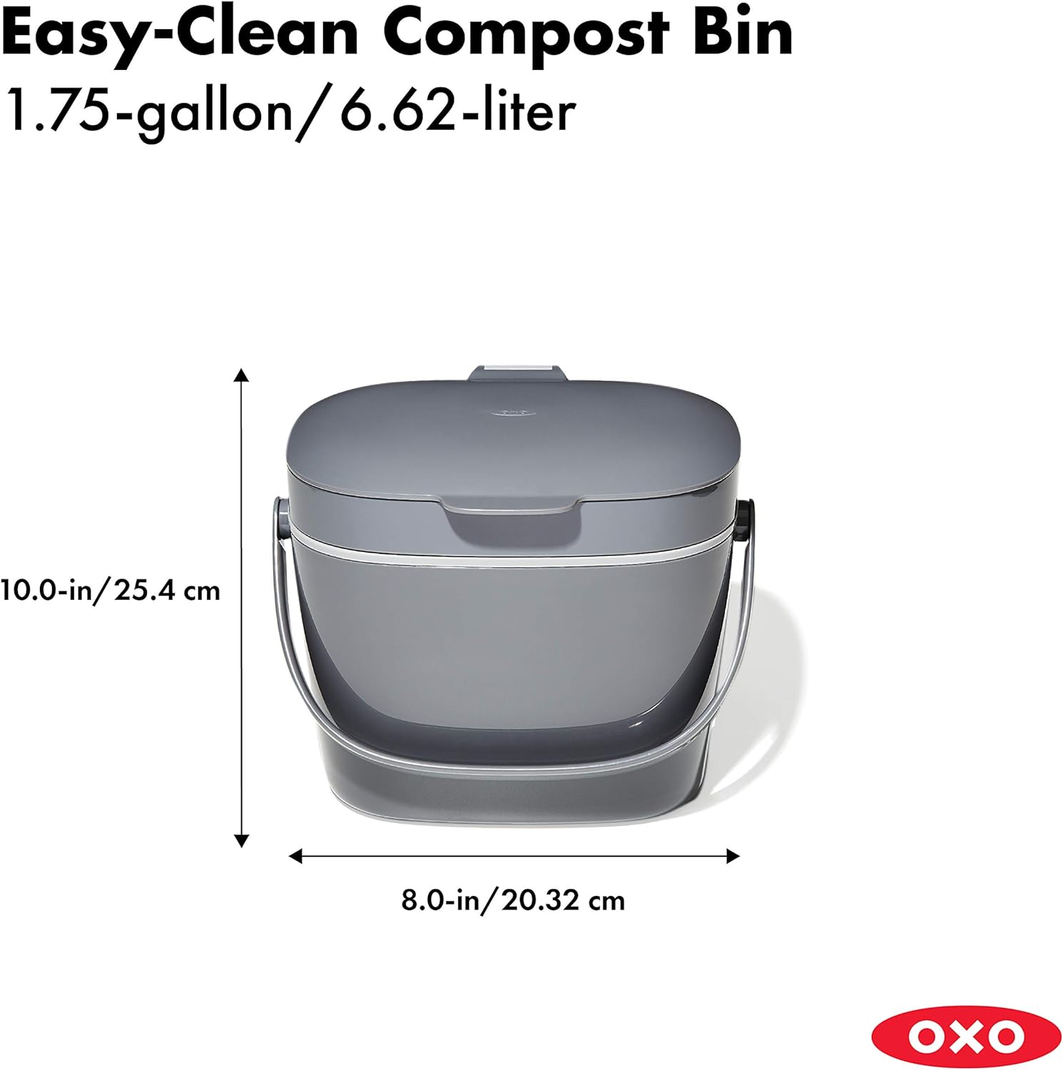 Good Grips EASY-CLEAN COMPOST BIN - CHARCOAL - 1.75 GAL/6.62 L