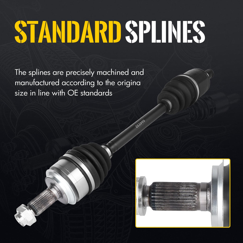 KUSATEC Front CV Axle Shaft Assembly, Replace# 66-4232 66-4233
