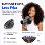 High-Speed Hair Dryer with Diffuser, Stepless Heat & Airflow, Frizz Control