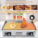 29 In Commercial Electric Griddle, Flat Top Grill Countertop Griddle