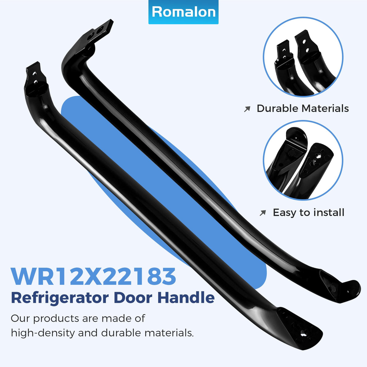 WR12X22183 Refrigerator Door Handle Replaces WR12X11008 WR12X11009 for GE