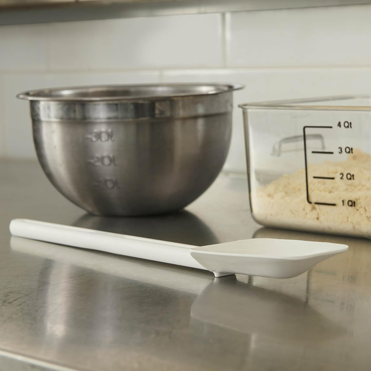 Space Saving Square Food Storage Container, 4 Quart, Clear, for Kitchen/Sous Vide/Meal Prep
