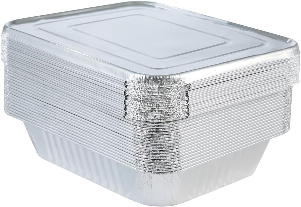 Disposable (25pack) 9x13 Aluminum Foil Pans with Lids,Baking Pans