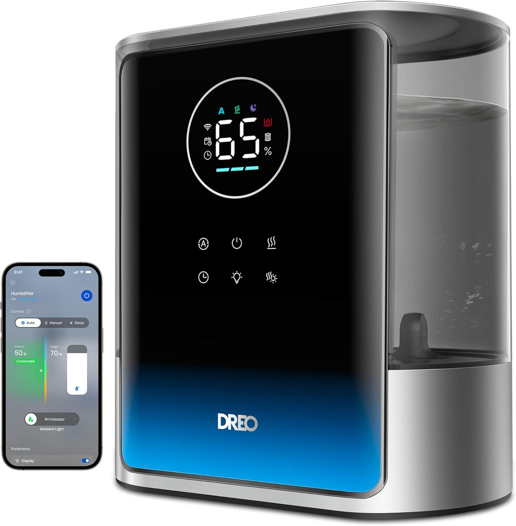8L Smart Humidifier Large Room, 80H Runtime, Warm & Cool Mist, HM717S | Up to 600ft², Precise Humidity Control