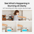 4K Indoor Camera E30, No Subscription, Work as Pet Camera