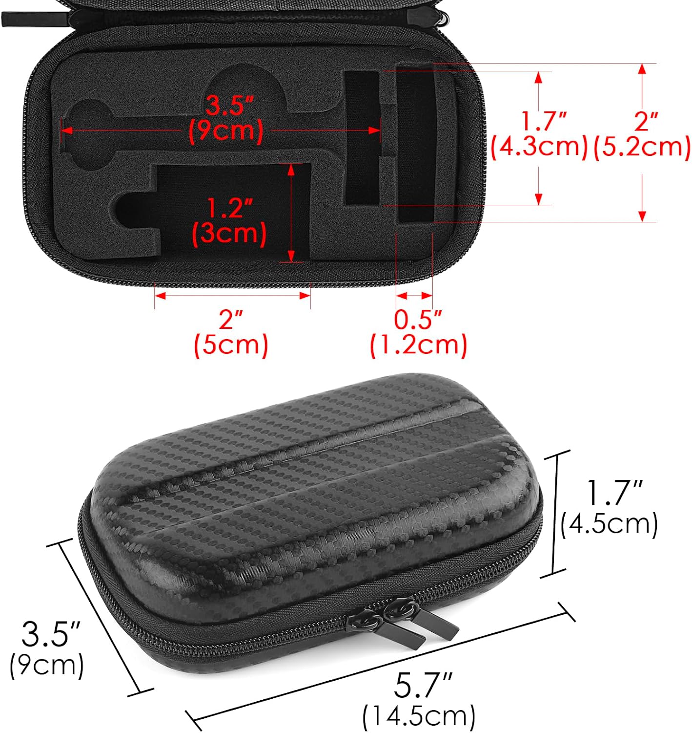 Durable Hard Shell Shaving Travel Case, Storage Box for Short/Long Handled Razor Blades & Accessories, Compatible
