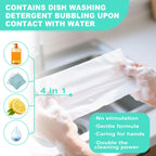 50 Disposable Dish Cleaning Wipes Individually Wrapped