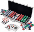 Poker Chip Set - 11.5g Poker Set with Cards, Buttons, Carrying Case, and 500 Poker Chips for Texas Hold'em and