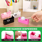 4 Pack Tape Dispenser Desk, Small Desktop Tape Dispenser, Rose