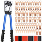 Cable Lug Crimping Tool with 74pcs Copper Wire Lugs