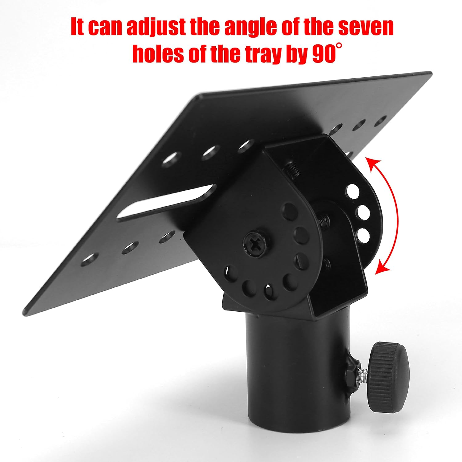 Rotatable 35mm Speaker Stand Adapter, Adjustable Metal Mount Bracket Tripod Pole DJ Top Cap, Heavy-Duty D-G Speaker