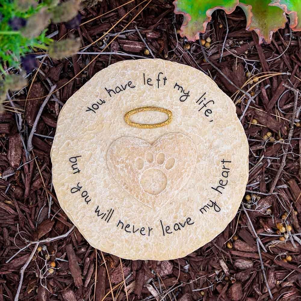 Pet Memorial Garden Stone 'You Will Never Leave My Heart'