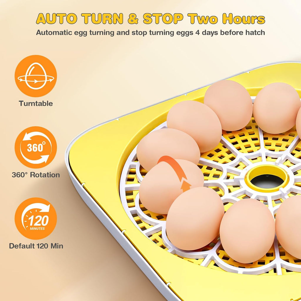 12 Egg Incubators for Hatching Egg with Auto Humidification