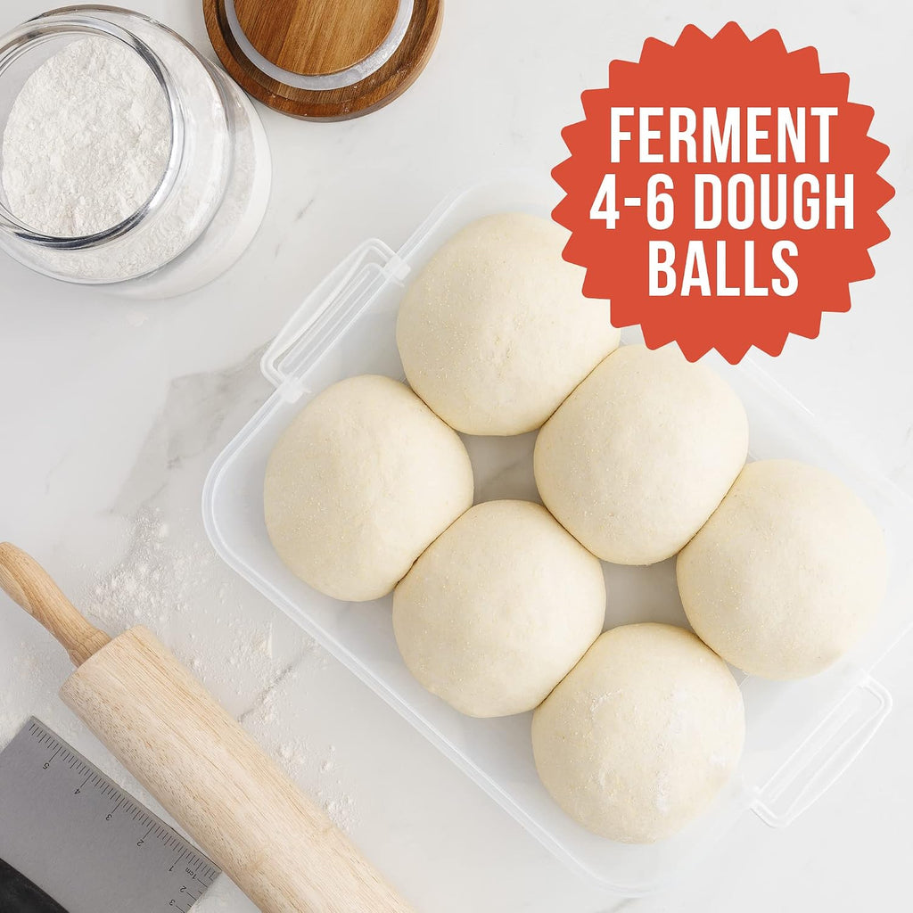 Pizza Dough Proofing Box 14x11 Dough Container Grey 2-Pack