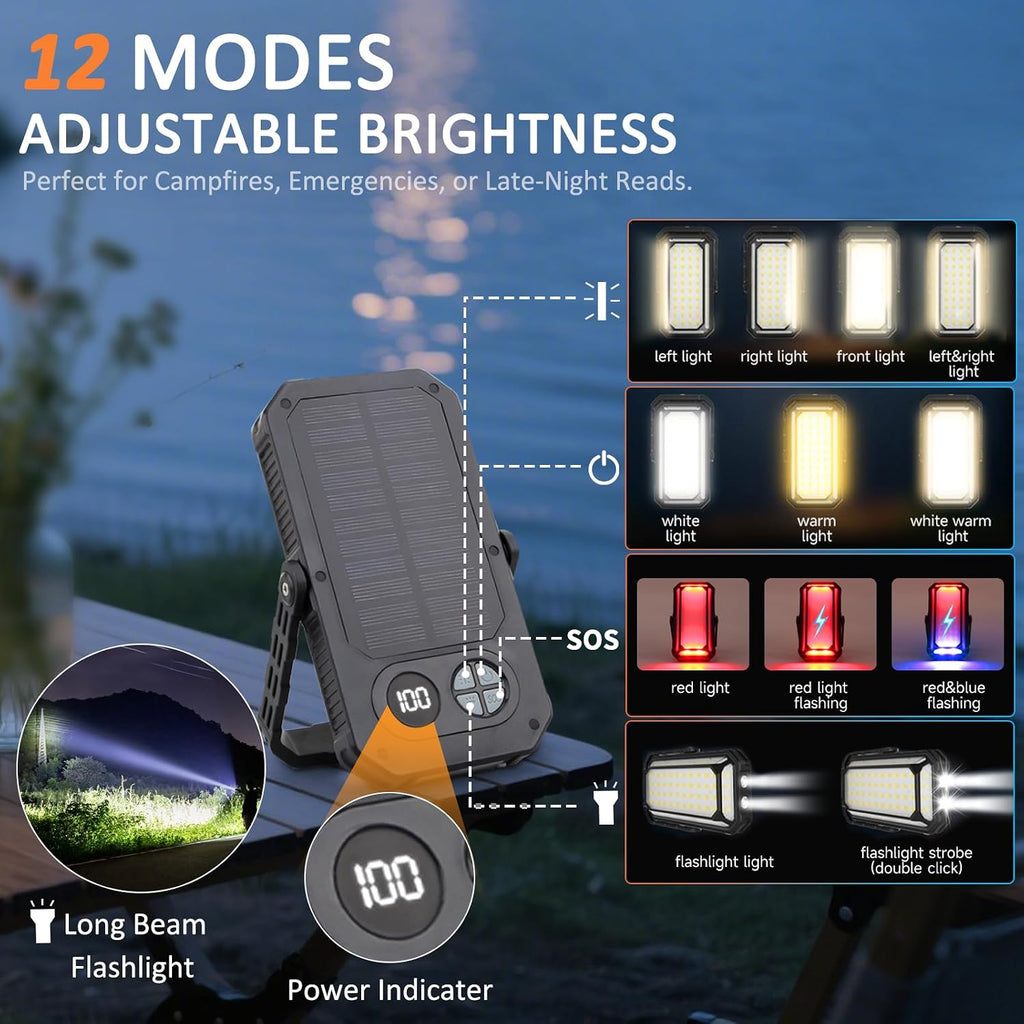 Camping Lantern LED Rechargeable - up to 120+ Hours, 10000mAh Portable Camping Lights with Redlight &12 Light Modes