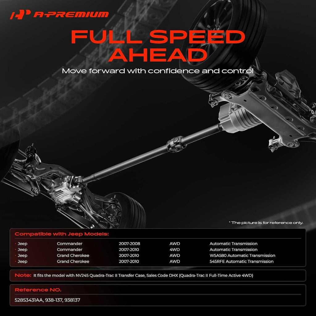 A-Premium Front Drive Shaft Driveshaft Assembly Compatible with Jeep