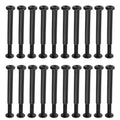 20 Sets M4 x 35mm Black Binding Post Screws,Hex Drive Rivet Socket