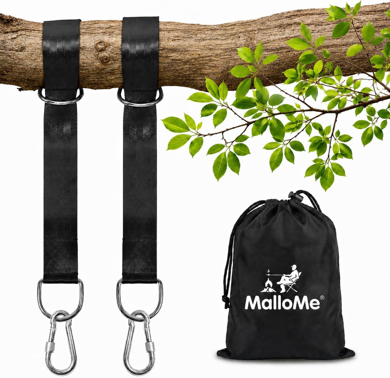 Tree Swing Straps & Hammock Straps for Trees – Multi-Purpose Hanging Kit, Heavy Duty Adjustable Tree Strap for