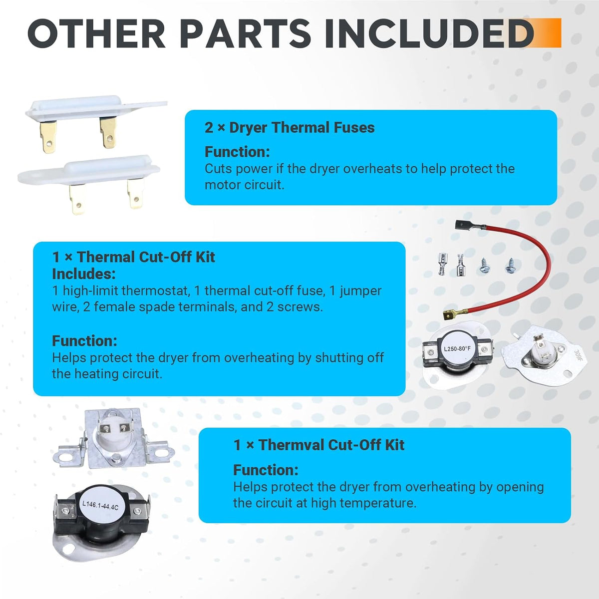 WED9750WL0 WED9050XW1 WED8300SW1 WED9500TW3 Dryer Heating Element