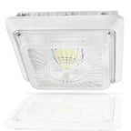 LED Parking Garage Canopy Light, 30/40/55W Selectable, 3CCT, 0-10V Dimmable