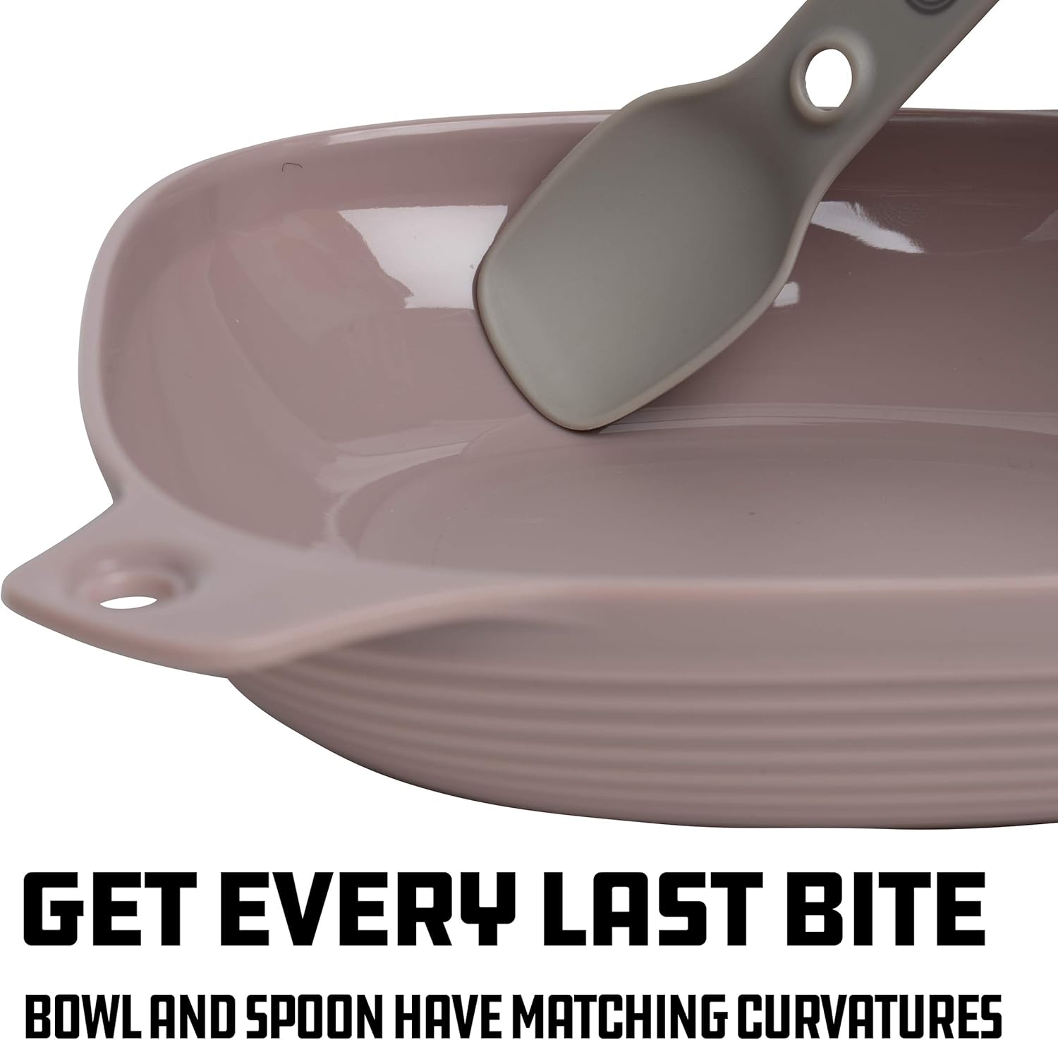 4-Piece Camping Mess Kit with Bowl, Plate and 3-in-1 Spork Utensil Set