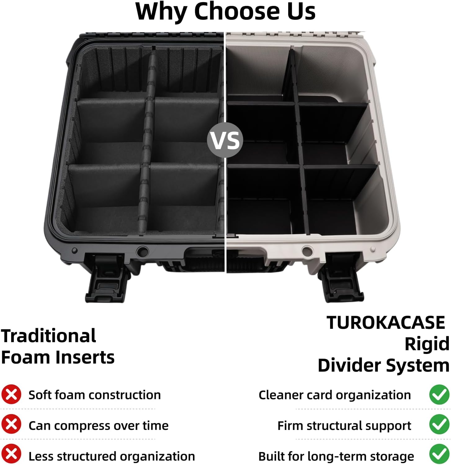 Trading Card Storage Box, Extra Large PSA Slab Case, Waterproof Carry Case | Graded Card Case with 8 Adjustable