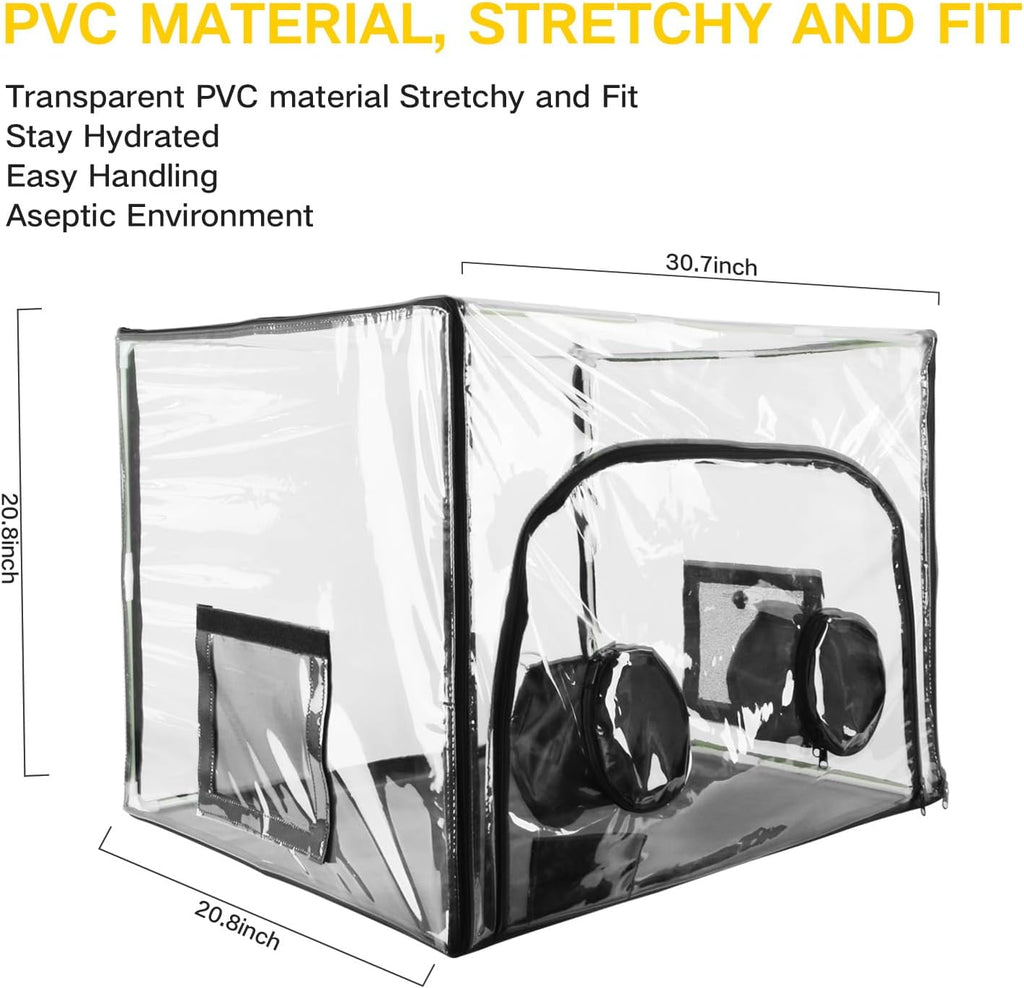 Large Still Air Box Mushroom, Mushroom Grow Bag Kit Mycology Fume Hood Propagation Stations Grow Kit Monotub Kit
