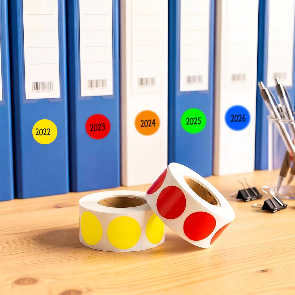 4000 PCS Colored Dot Stickers 3/4" Round Circle Coding Labels