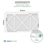 14x24x1 Air Filter 4 Pack, MERV 8 Pleated HVAC Furnace Filter