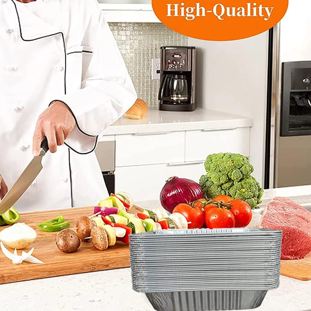 9x13 Aluminum Pans - (30Pack) Disposable Foil Pans, Half Size Deep Steam Table Pans Extra Thick for Baking, Cooking