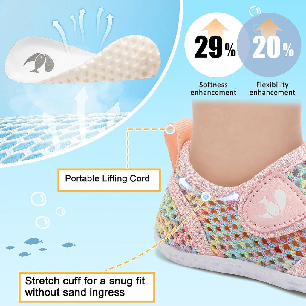 Toddler Water Shoes Boys Girls Swim Shoes Quick Dry Kids Aqua Socks Barefoot for Beach Swimming Pool