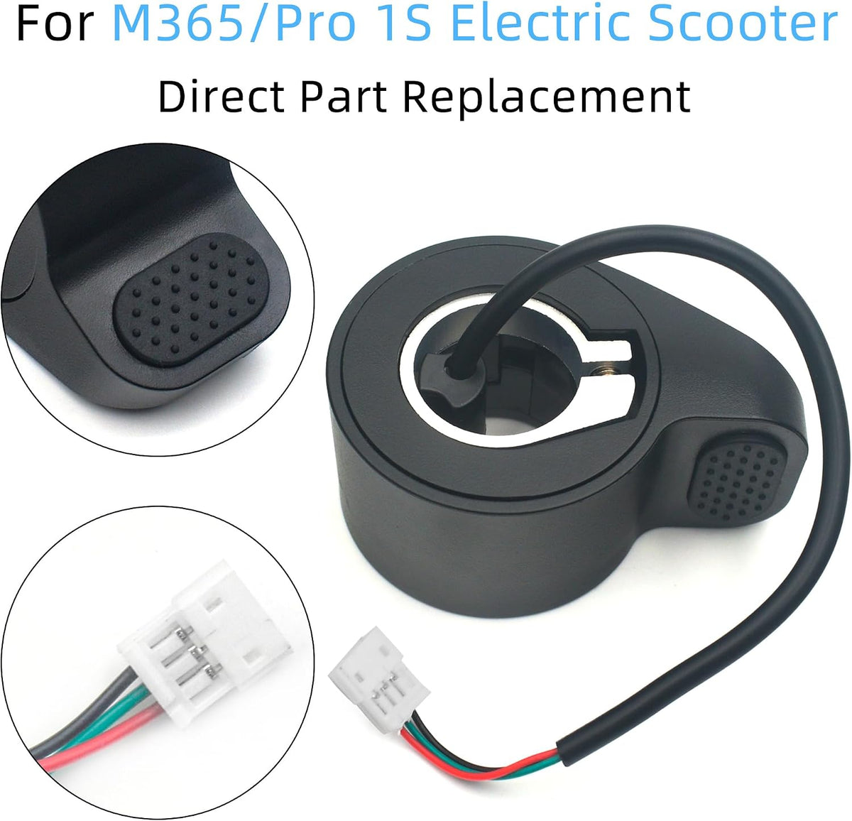 Thumb Throttle Replacement for Xiaomi M365/Pro 1S, Male Connector