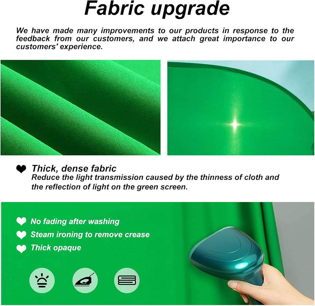 Portable Green Screen Chair, 59 in Greenscreen Backdrop with Stand Double Sided Foldable Green Background, Chroma Key