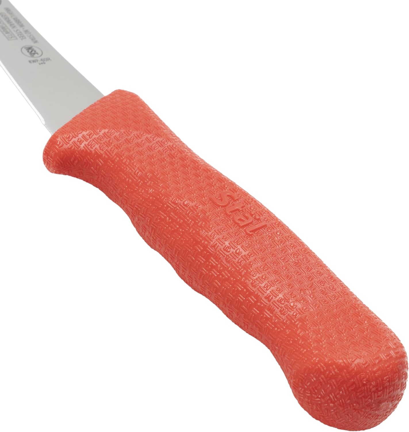 6" Red Plastic Commercial-Grade Boning Knife