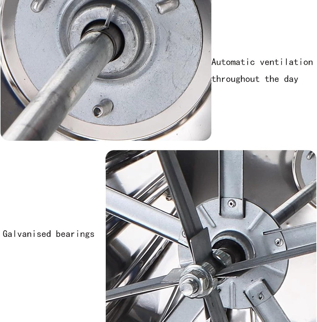 Roof Ventilator, Stainless Steel Powerless roof Ventilator for House Factory, Fireplace Chimney Cap(200mm)
